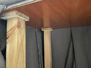 Mesa camilla cristal y terciopelo gris