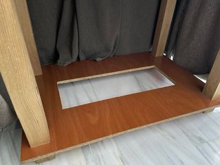 Mesa camilla cristal y terciopelo gris