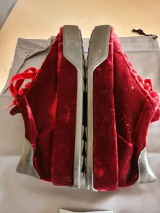 Sneakers Hogan in velluto Borgogna