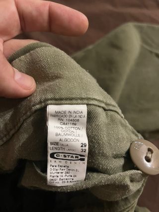 Pantalones G-Star RAW Verde Oliva