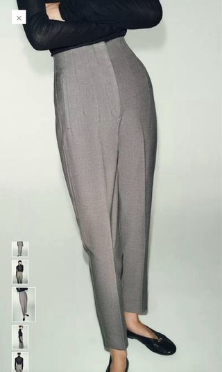 Pantalón gris de traje Zara.