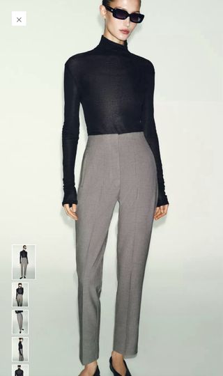 Pantalón gris de traje Zara.