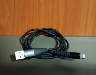 Cable iPhone Negro Trenzado