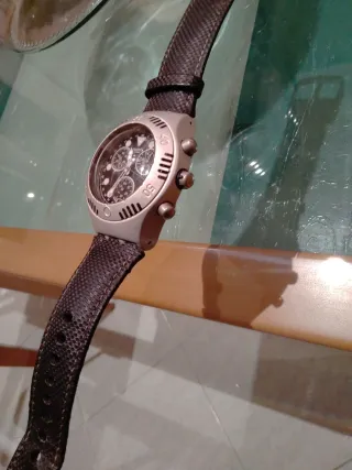 Swatch Scuba Irony Chrono Black Russian Ybs 4000