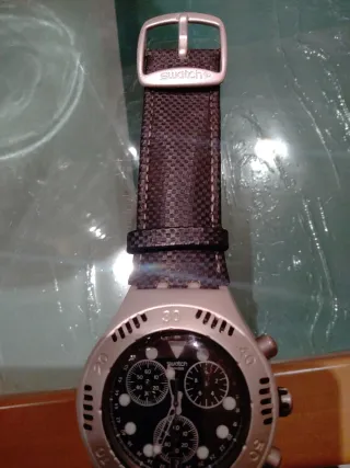 Swatch Scuba Irony Chrono Black Russian Ybs 4000