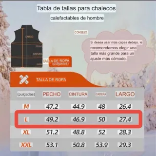 Chaleco Calefactable con Batería para Pablo. NUEVO