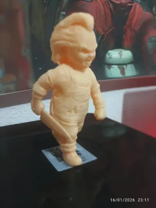 Figura Chucky impresa en resina 3D