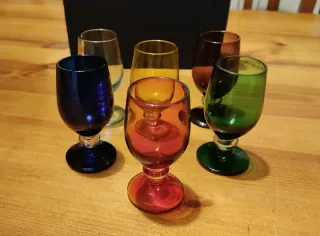 Juego de copas chupito cristal de Murano