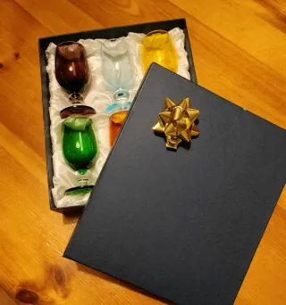 Juego de copas chupito cristal de Murano