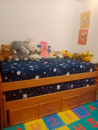 Cama nido infantil con cajones