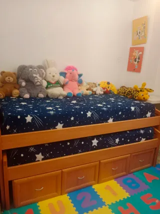 Cama nido infantil con cajones