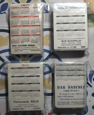 234 CALENDARIOS DE MUJERES ANTIGUOS DE VARIOS AÑOS