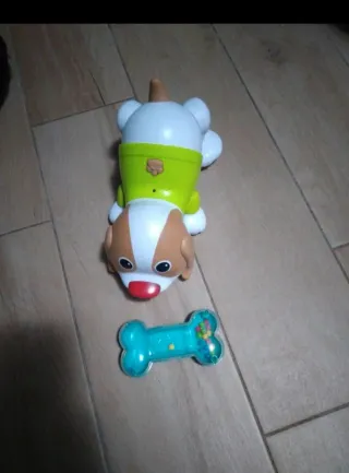 Cane musicale con osso giocattolo