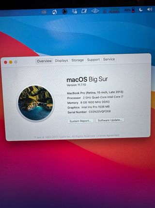 MacBook Pro 15” 2013 1TB 8GB RAM