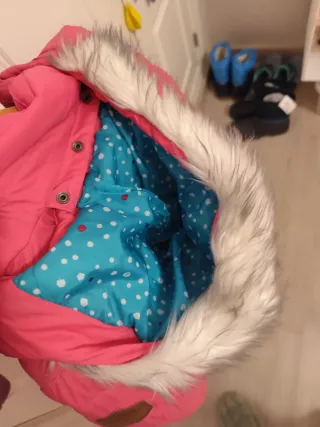 Chaqueta, pantalones de Nieve Rosas con Peto