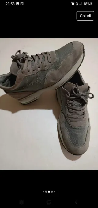 Scarpe Hogan grigie e argento