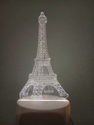 Lámpara Torre Eiffel Acrílico