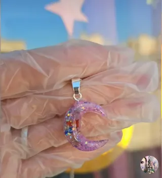 Colgante Luna Mágica con Minerales