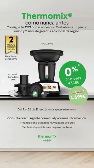 Thermomix TM7 con accesorio Cortador+