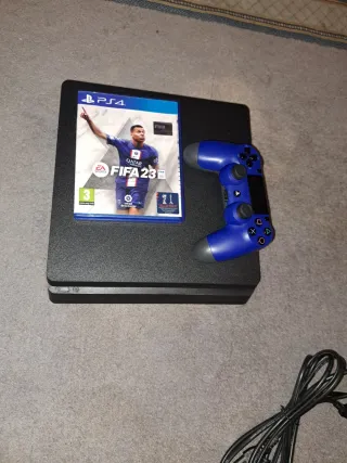 PS4 Nera 1TB + Controller Blu + FIFA 23
