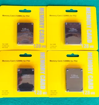 Lote 4 Memory Card PS2 128MB