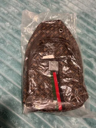 Bolso Mochila Hombre Marrón Multicolor