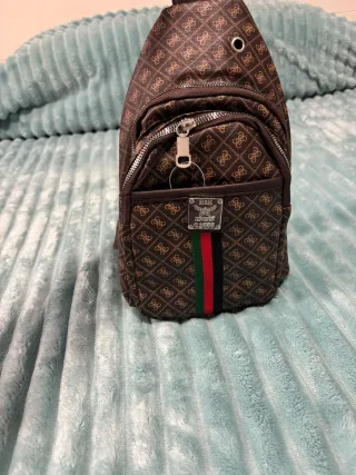 Bolso Mochila Hombre Marrón Multicolor