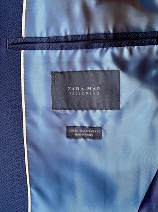 Traje Zara Man azul claro