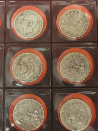 Lote de 20 Monedas de Dos Pesetas De Plata(Unidad)