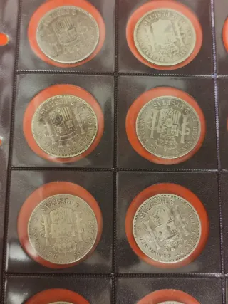 Lote de 20 Monedas de Dos Pesetas De Plata(Unidad)