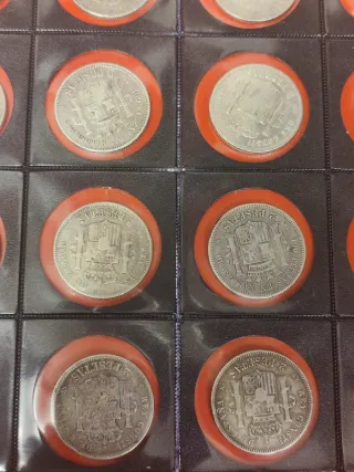 Lote de 20 Monedas de Dos Pesetas De Plata(Unidad)