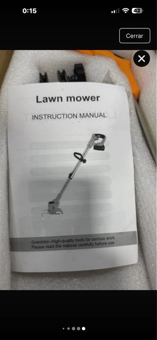 Desbrozadora a batería nueva