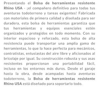 RHINO USA BOLSA DE HERRAMIENTAS ALTA RESISTENCIA