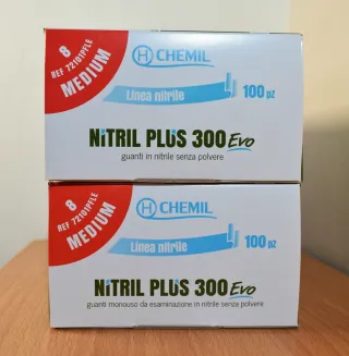 200 Guanti Nitrile Chemil Nitril Plus 300 Evo