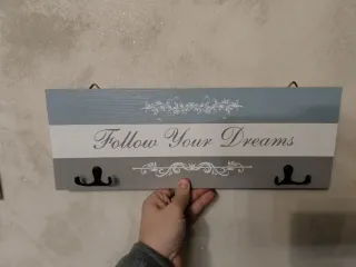 Appendiabiti in legno Follow Your Dreams