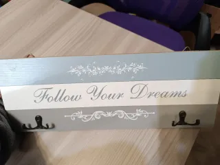 Appendiabiti in legno Follow Your Dreams
