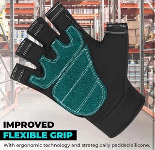 SAWANS Guantes de Trabajo sin Dedos – Antideslizan