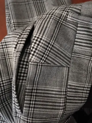 Pantalón cuadros gris talla XL