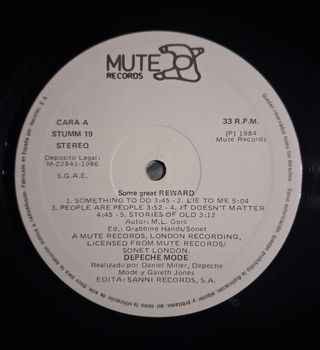 Depeche Mode Some Great Reward Vinilo LP
