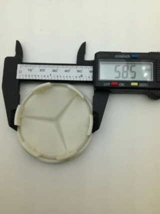 CENTRO DE RUEDA MERCEDES PLATA 64MM REF.: 1746