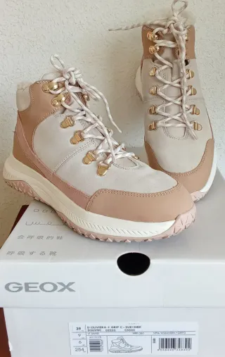 Botas Geox Mujer Beige/Rosa Talla 39