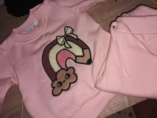 Conjunto chándal bebé rosa arcoíris