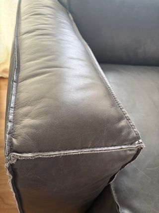 Sofá de cuero Maison du Monde 4 plazas