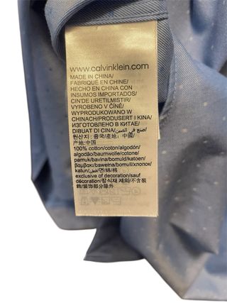 Camisa Calvin Klein azul microestampada