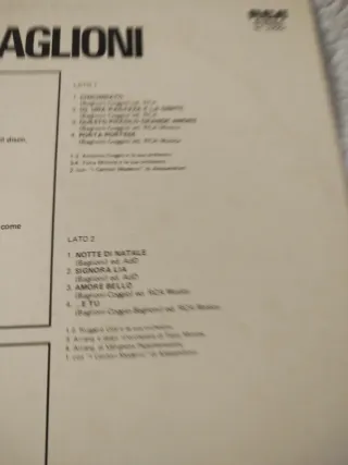 Vinile Personale di Claudio Baglioni RCA 1976