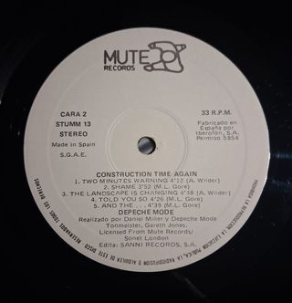 Depeche Mode - Construction Time Again Vinilo