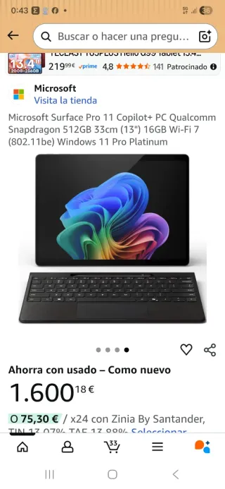 Microsoft Surface Pro 11 Copilot+ PC OLED.