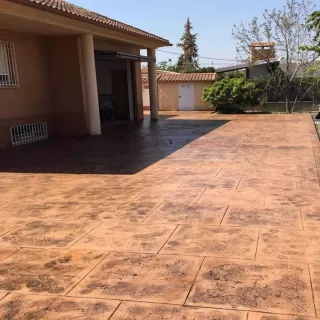 Suelo de hormigón impreso exteriores
