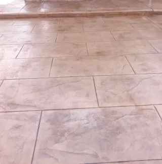 Suelo de hormigón impreso exteriores