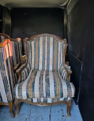 Conjunto 4 sillones orejeros vintage